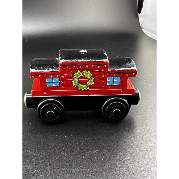 Thomas The Train Sodor Line Caboose Christmas Variant Wooden Railway Vtg 2003 - Picture 1 of 13
